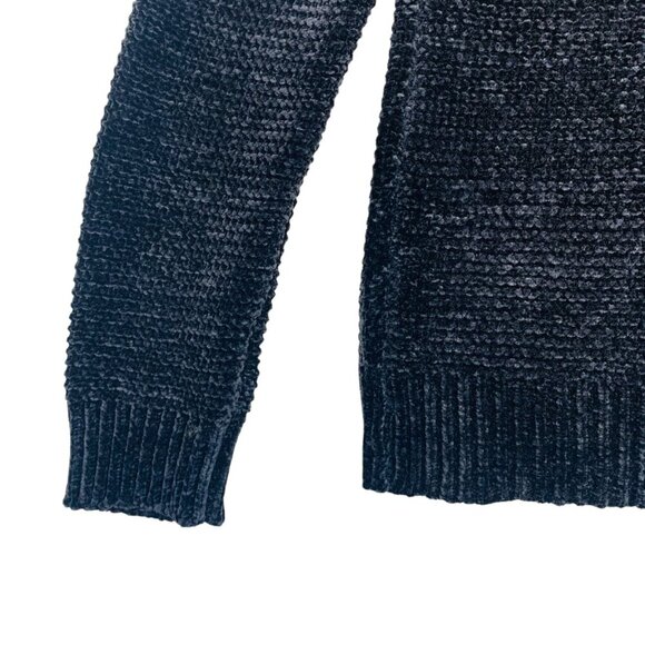SOAKED IN LUXURY Chenille V-Neck Pullover Sweater size medium Black - Picture 6 of 11
